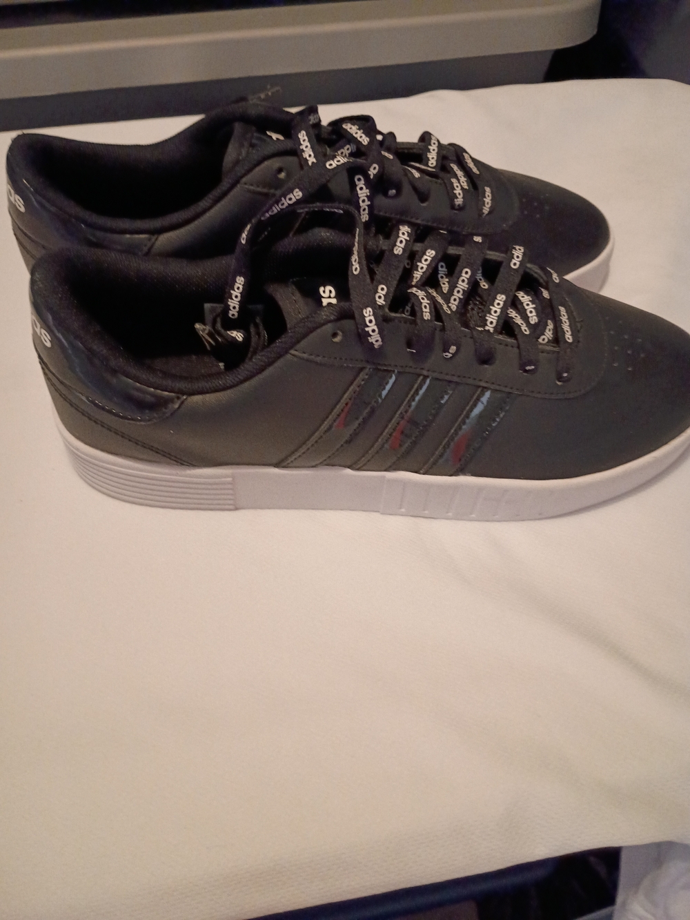 adidas Men's Black Sneakers with White Sole